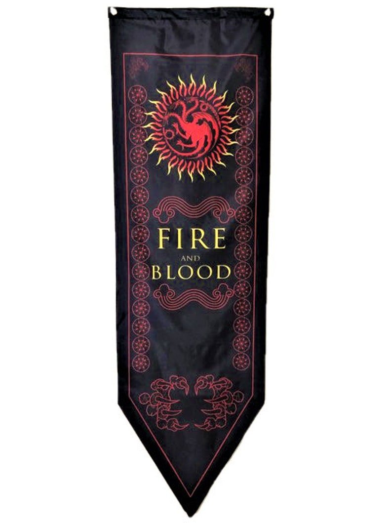 Game of Thrones Flag Banner Wall Decor: Stark Targaryen - Etsy