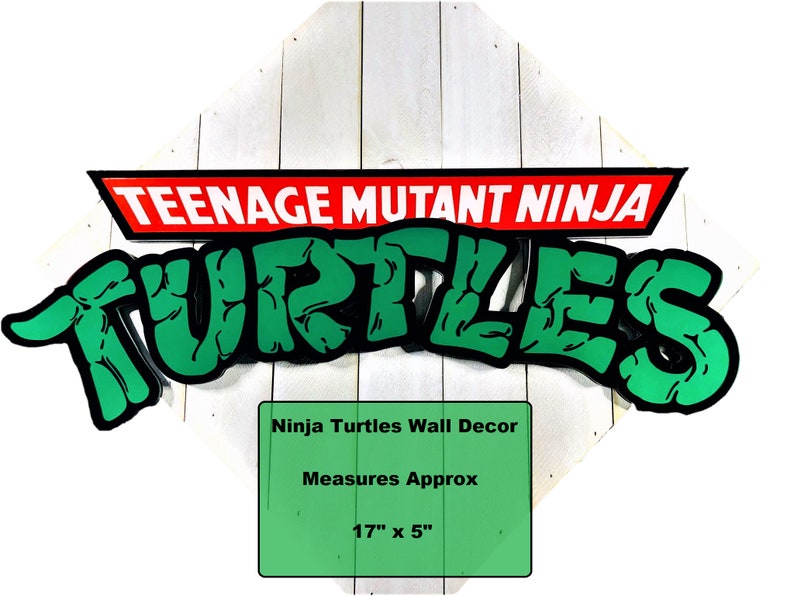 Teenage Mutant Ninja Turtles Wall Decor TMNT Logo wall plaque Etsy
