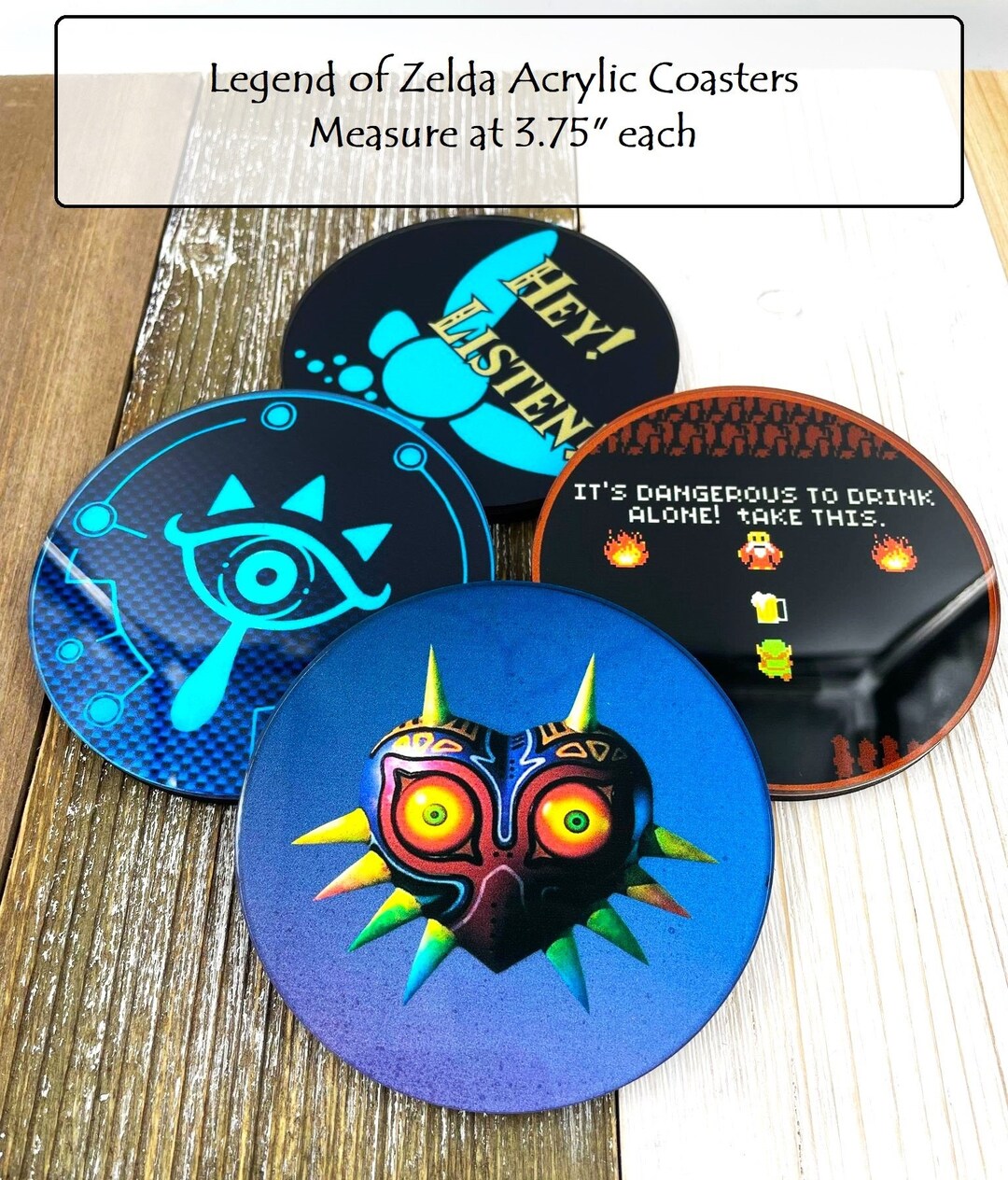 Legend of Zelda Coasters Acrylic Coasters Unique Gift Idea Etsy