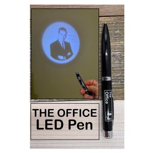 Black The Office Pen - The Office LED Pen - Funny Michael Scott LED Pen - The Office Gifts - Dunder Mifflin Paper - Dwight Schrute - Gifts