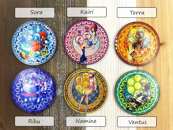 Kingdom Hearts Acrylic Coasters: Gamer Gift, Sora, Roxas