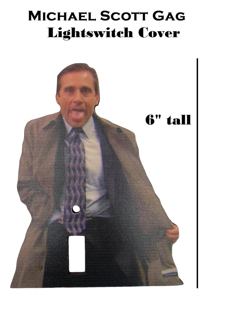 The Office Light Switch Cover The Office gag gift Michael Scott Dunder Mifflin The Office Birthday Present The Office gifts Dwight image 4