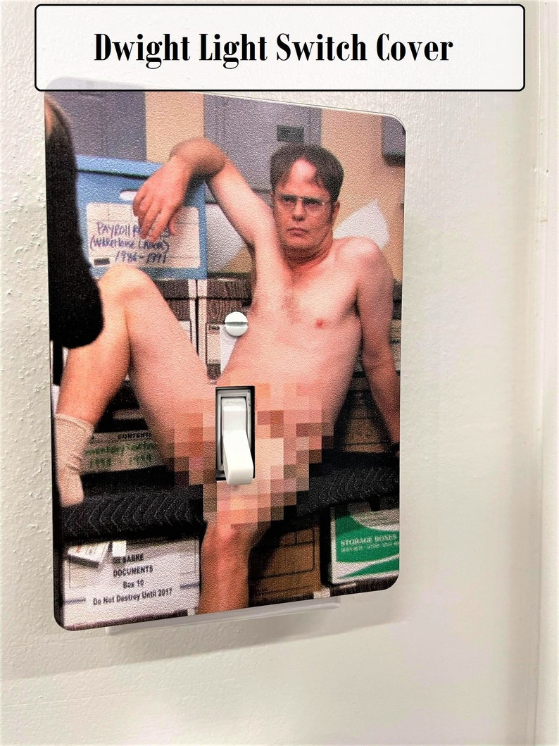 Dwight The Office Light Switch Cover The Office gag gift Dunder Mifflin The Office gifts Dwight Schrute The Office gift Dwight image 2