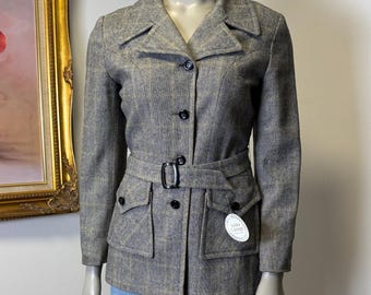 Vintage 1950's to 1960's Holt Renfrew Miss Renfrew Tweed Blazer with matching belt