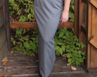 Women’s vintage long grey skirt for Fall / Long Skirt / Work Skirt / Modest Skirt / Minimalist Clothing / Church Skirt