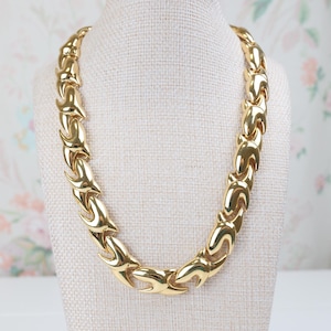 Vintage Butler Gold Chain Necklace: Chunky 80s Costume Jewelry