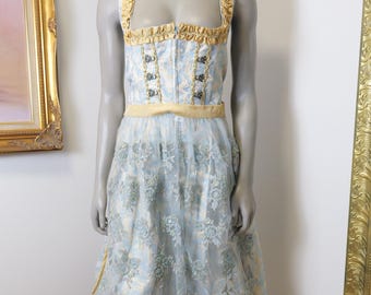 Dirndl Dress / Amazing Made In Austria Bar Maid Dress  / Theatre Costume / Milk Maid / Steindl Trachten Munchen Salzburg