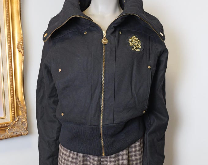 Vintage Y2K Coogi women’s black winter bomber coat size large