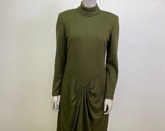 Vintage olive green Oscar De LaRenta Dress