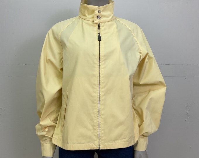 London Fog Yellow Vintage Jacket / Classic Fall Coat / Light Cotton Jacket / Butter Yellow / Womens Vintage Fall Jacket 42