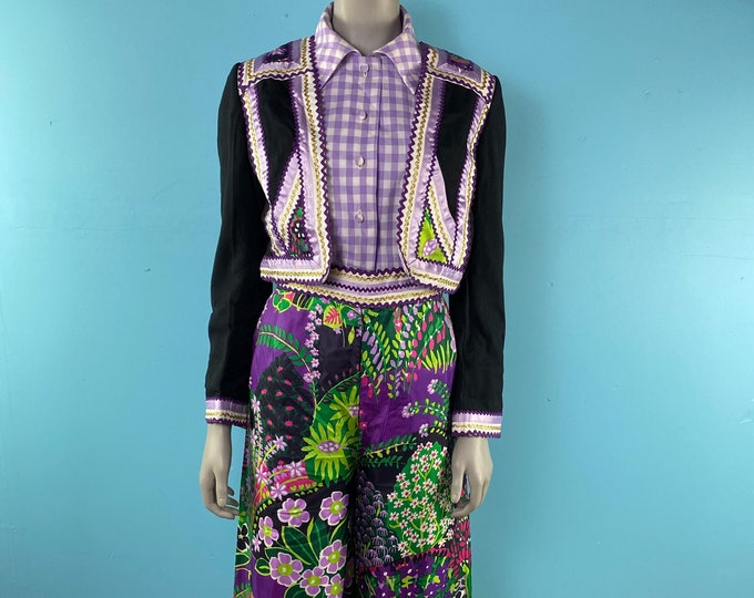SALE! Malcolm Starr By Rizkallah / Vintage Jumpsuit / 1960's Jumpsuit and Cropped Jacket / Hong Kong Vintage / Museum Quality Vintage / Gift