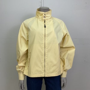 Vintage London Fog Yellow Jacket: Klassisk höstkappa i bomull (storlek 42)