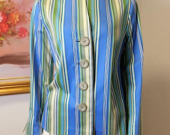 Custom made Women's Blazer in stripe print