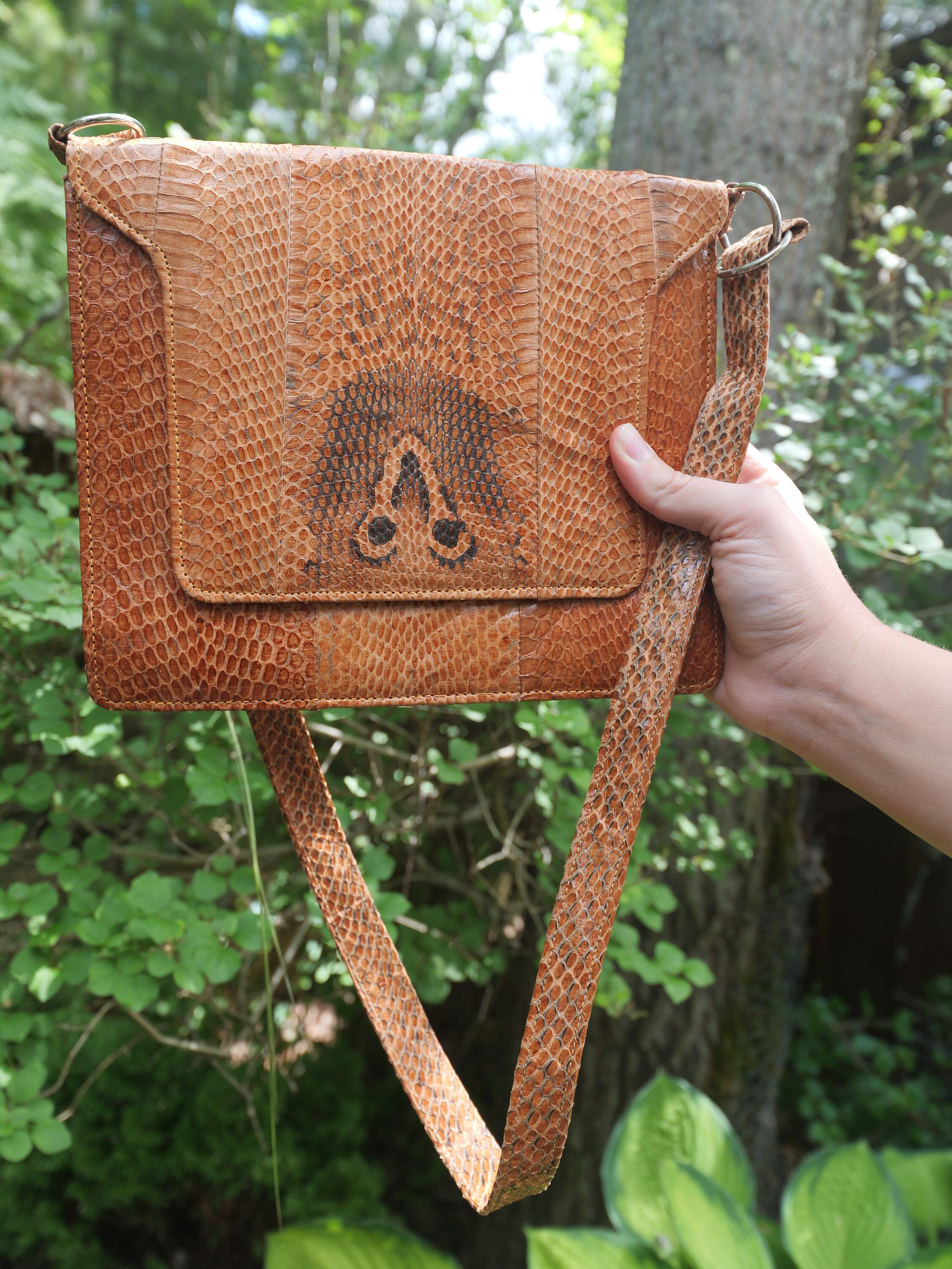 00’s archive snake 蛇柄 leather hand bag 茶 00's archive snake 蛇柄 leather hand bag 茶 - メルカリ