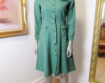 1940’s Girl Scouts Uniform Dress With Badges