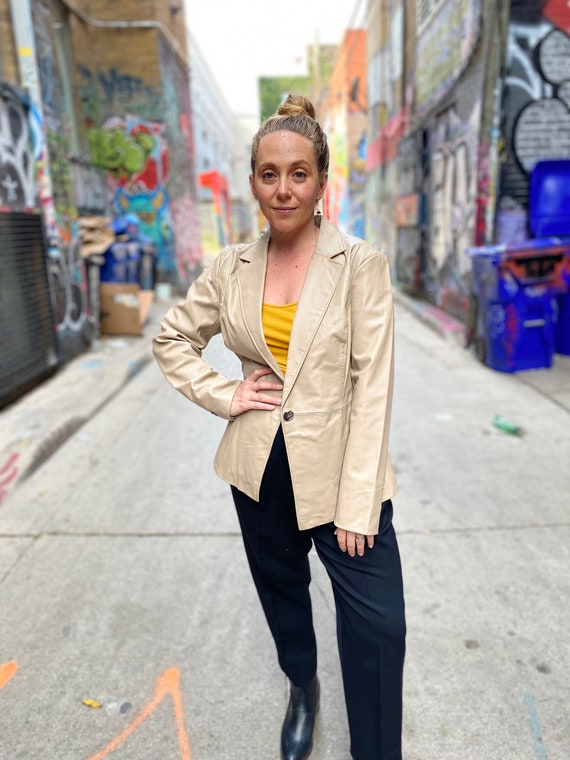 Women's Leather Blazer