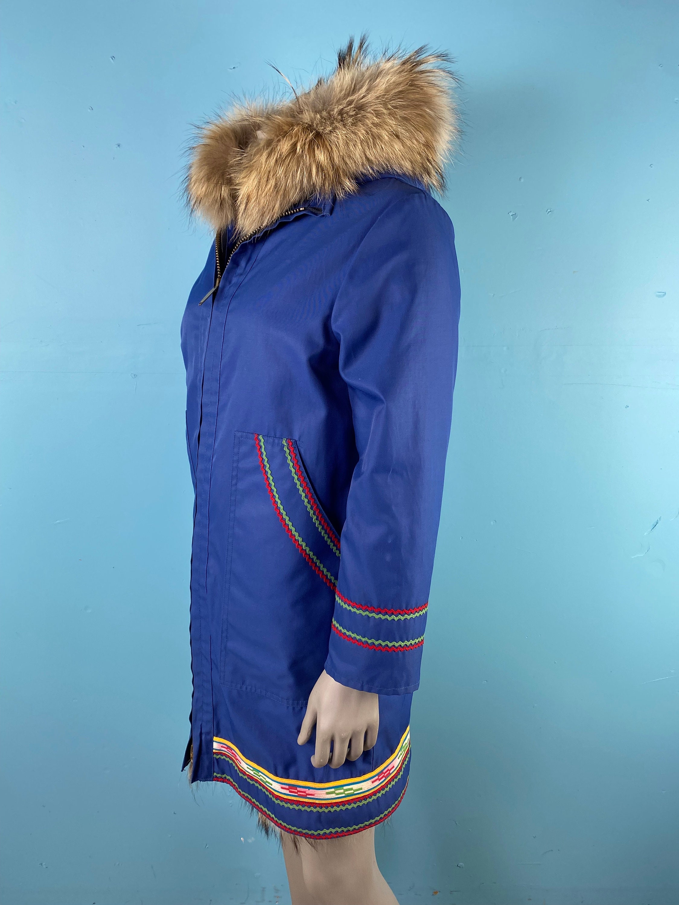 INUVIK Wool Parka With Fur Trim And Original Outer Jacket / Womens