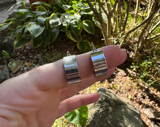 Vintage Sterling Silver Hoop Earrings: Daily Wear Jewelry