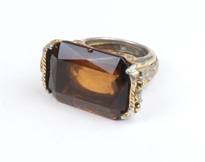 Vintage Women’s 1970’s Regal King Ring Dark Brown Size 8