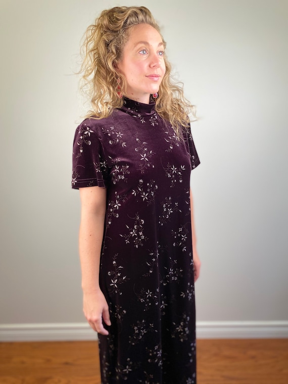 Vintage 90's Purple Velvet Dress