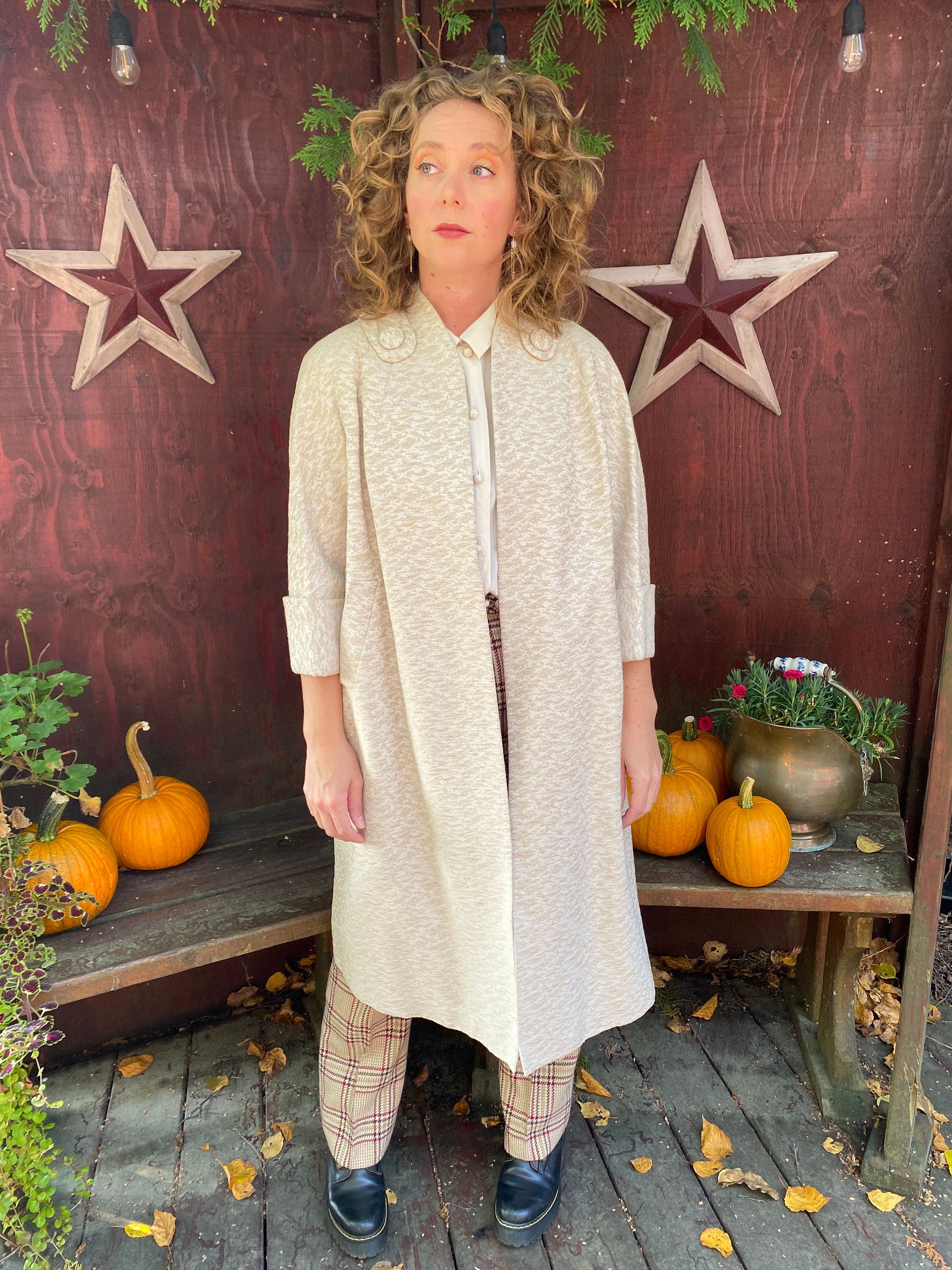Blue swing coat hot sale