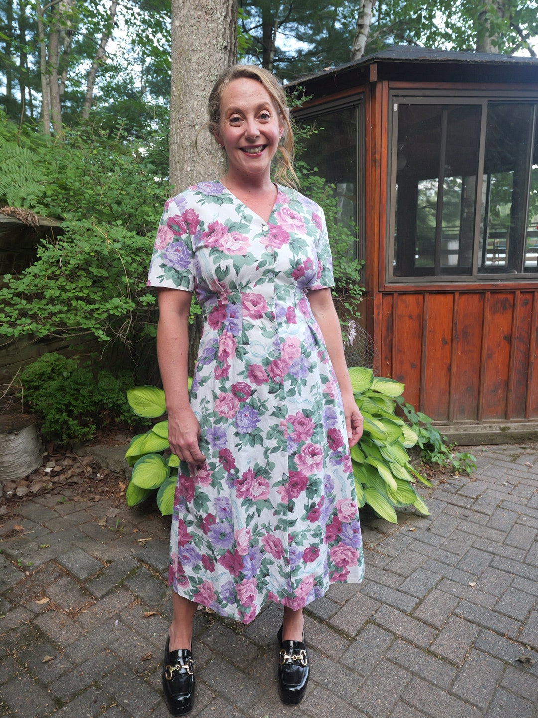 Rosina Floral Printed Cotton Dress