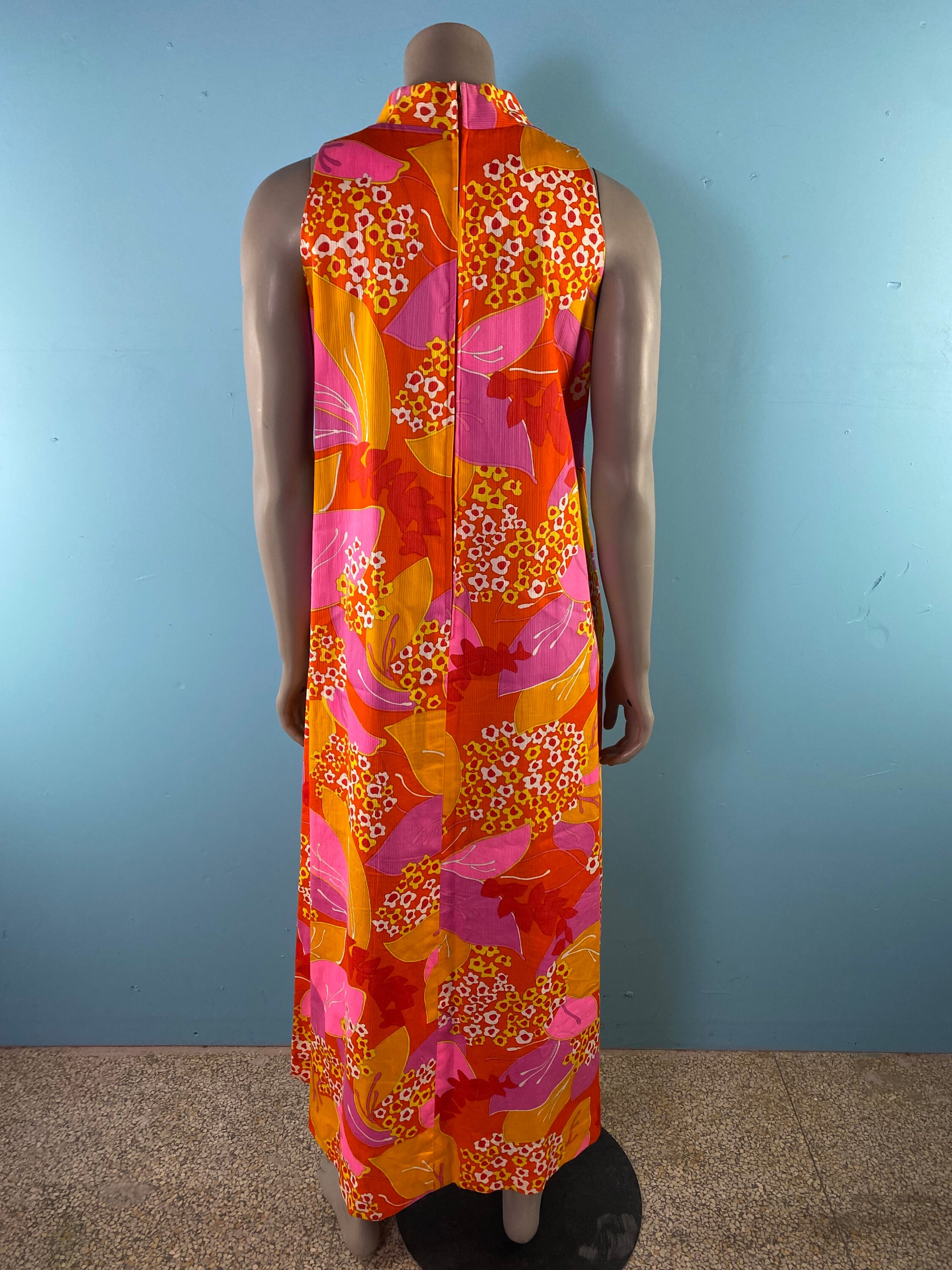 60's/70's Floral Starburst Mini Dress by Kiyomi Of Hawaii main image 1