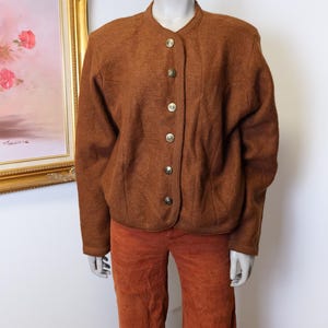 Vintage 1960s Wool Cardigan Sweater - Tally Ho Brand - Women&#39;s Large