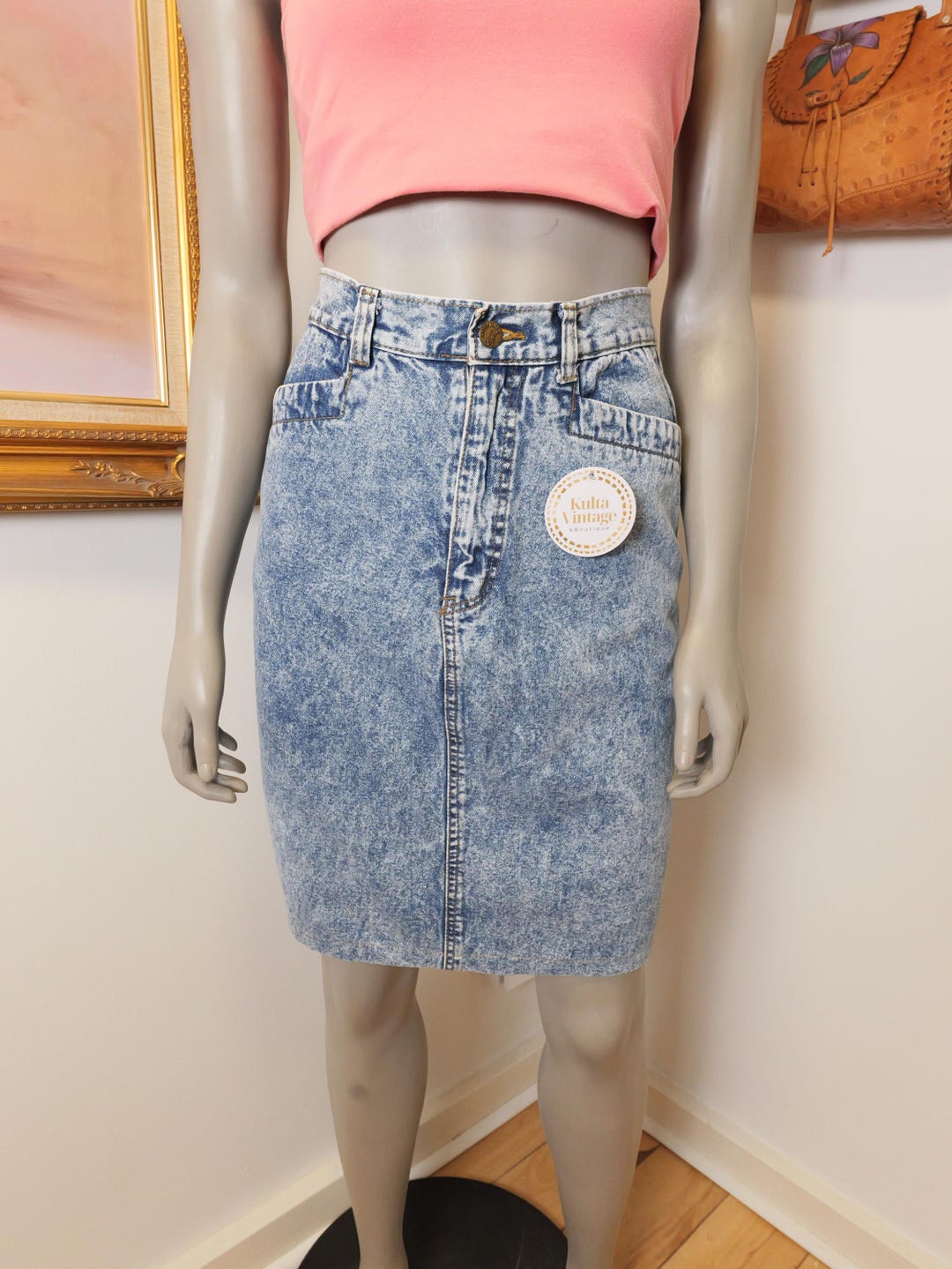 80’s Acid Wash Mini Skirt by Nuovo