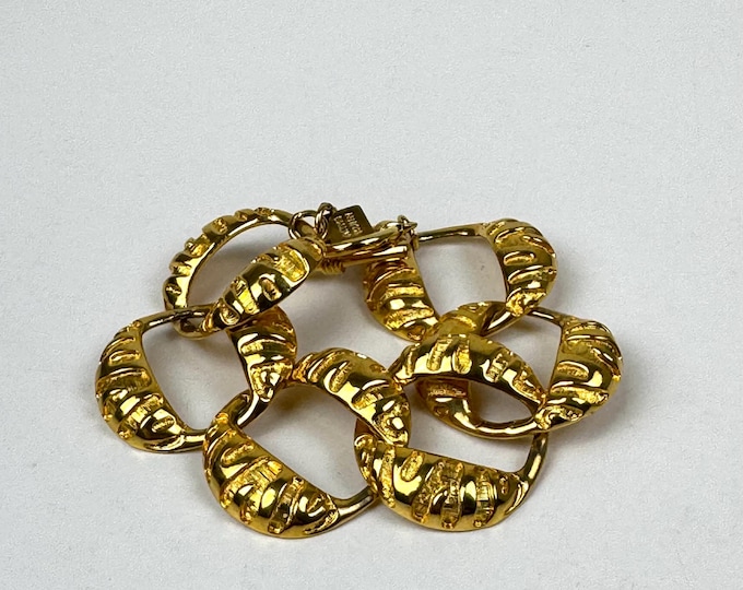 Vintage 1980’s chunky gold bracelet by Anne Klein