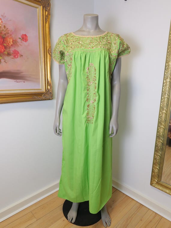green emerald velvet dress 70s White Embroidered Maxi Prairie Dress, Candi Jones of California
