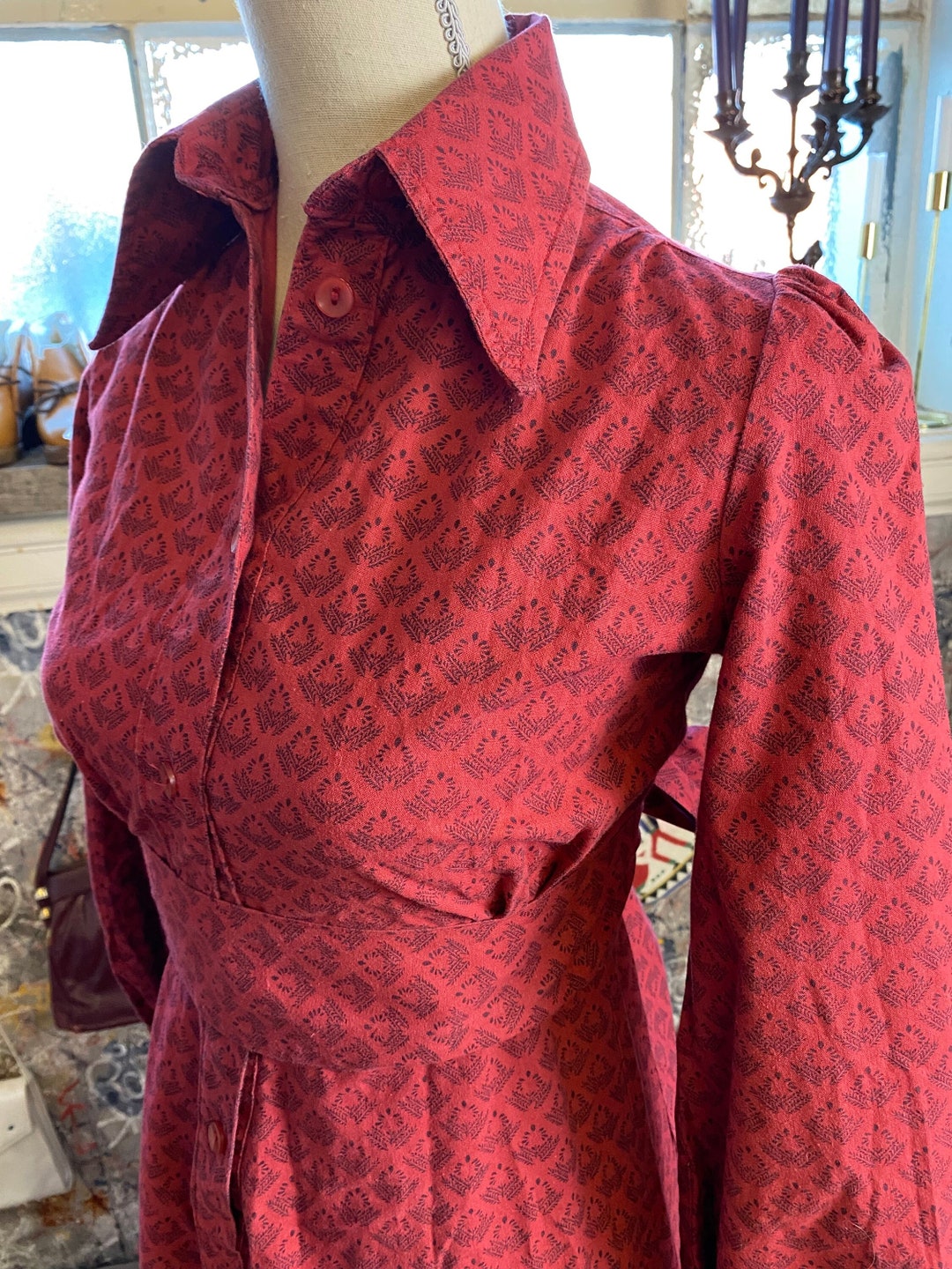 RARE 1970S LAURA ASHLEY COTTON PRAIRIE DRESS