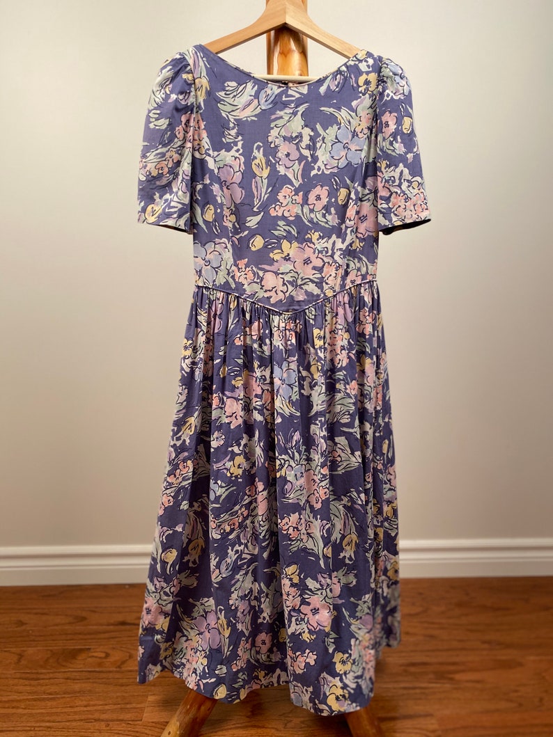 Laura Ashley Vintage Floral Dress Size 12 | Etsy