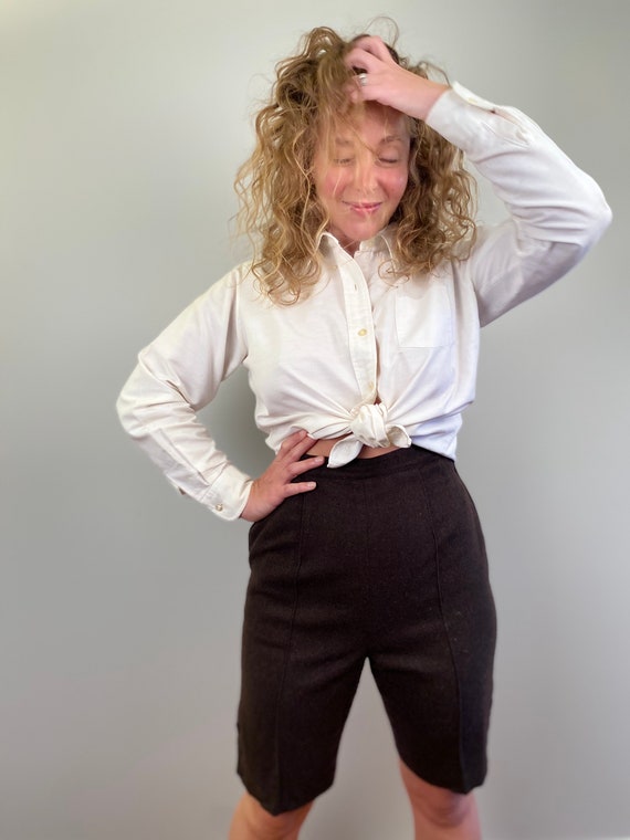 1950's Wool Culottes, Vintage Trouser Shorts, Vict