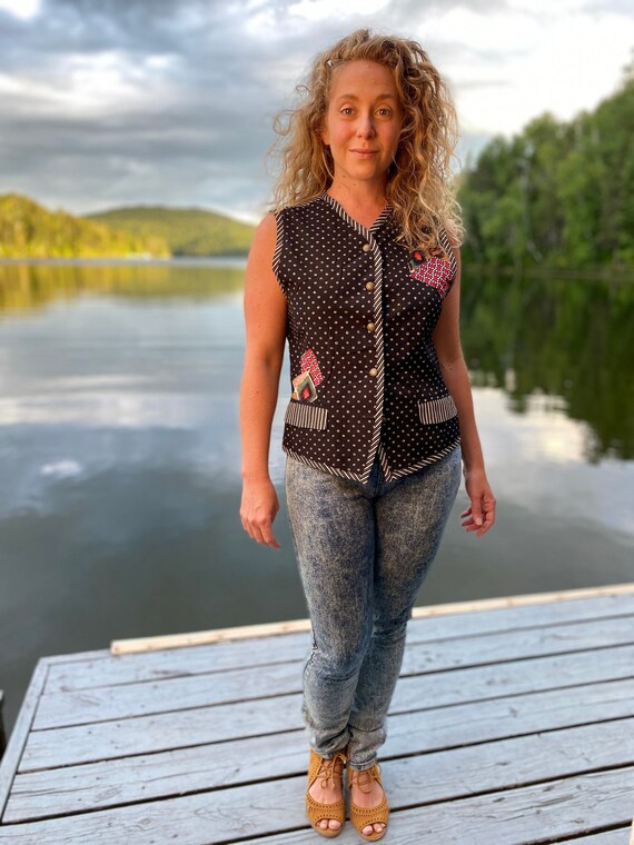 Vintage 80's Patchwork Vest