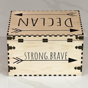 Customizable Wooden Storage Box: Handcrafted Memories Organizer image 5