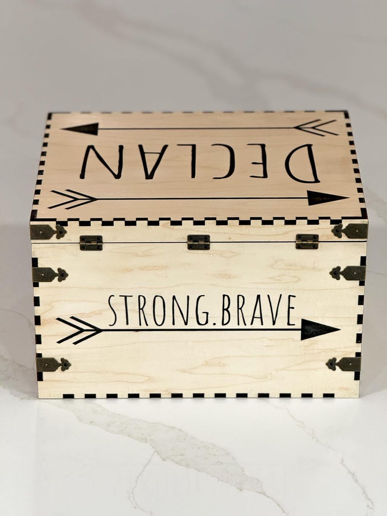 Customizable Wooden Storage Box: Handcrafted Memories Organizer image 5