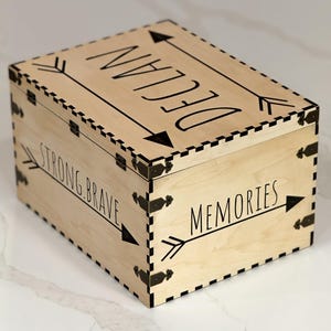 Customizable Wooden Storage Box: Handcrafted Memories Organizer image 6
