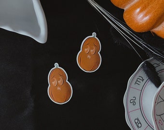 Halloween Squash The Scared Pumpkin Matte Vinyl Sticker