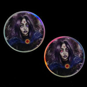 Raven Holographic Sticker