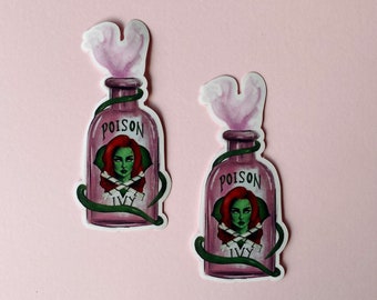 Plant Lady Poison Bottle Clear StickerSuperhero