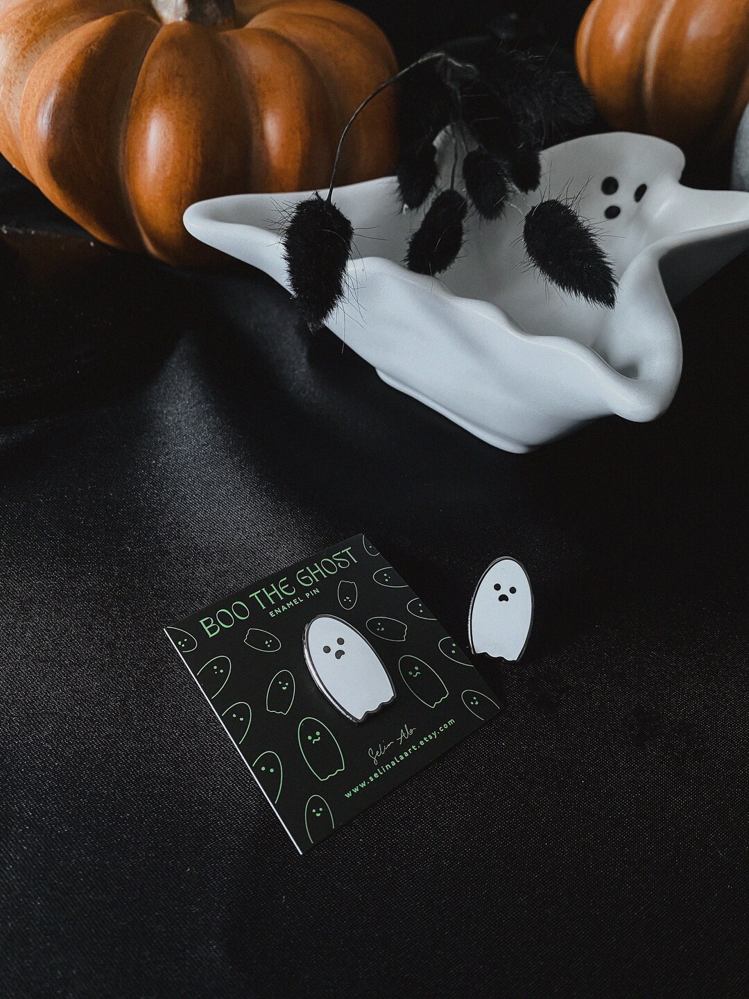Halloween Boo the Ghost Enamel Mini Pin - Etsy
