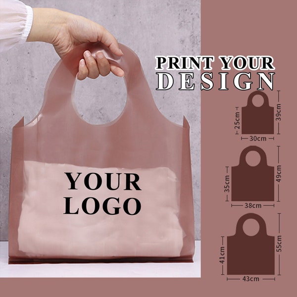 50pcs Customized plastic shopping bag with printed courier bag design logo