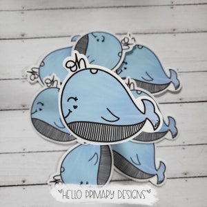 Oh whale vinyl waterproof sticker