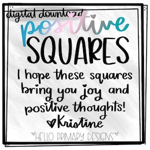 Positive Squares Set 1 (digital download)