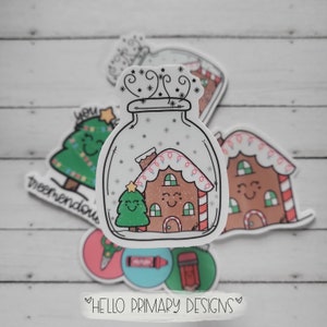 Christmas doodle vinyl stickers