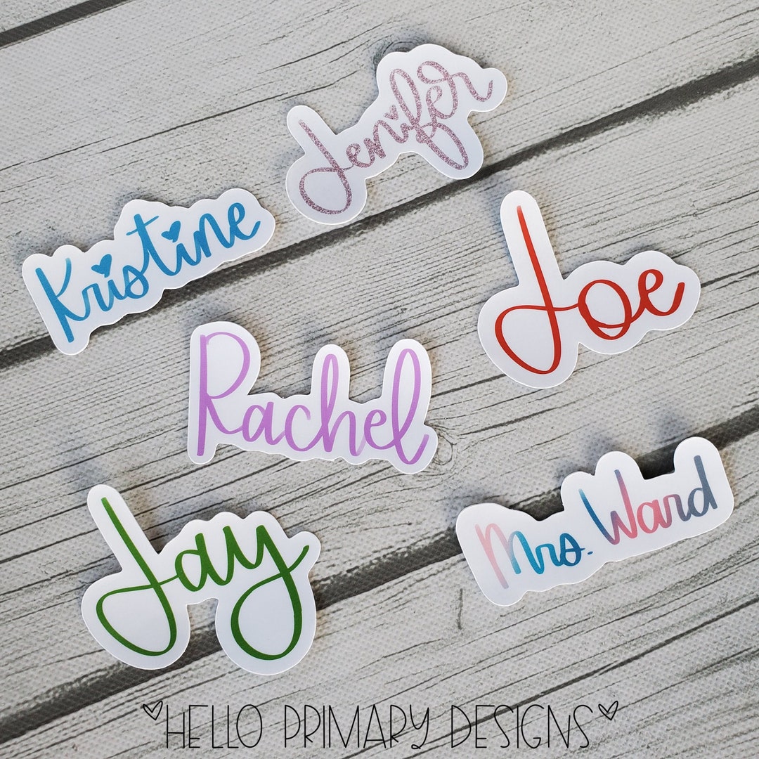 Custom Name/ Waterproof Name Sticker Etsy