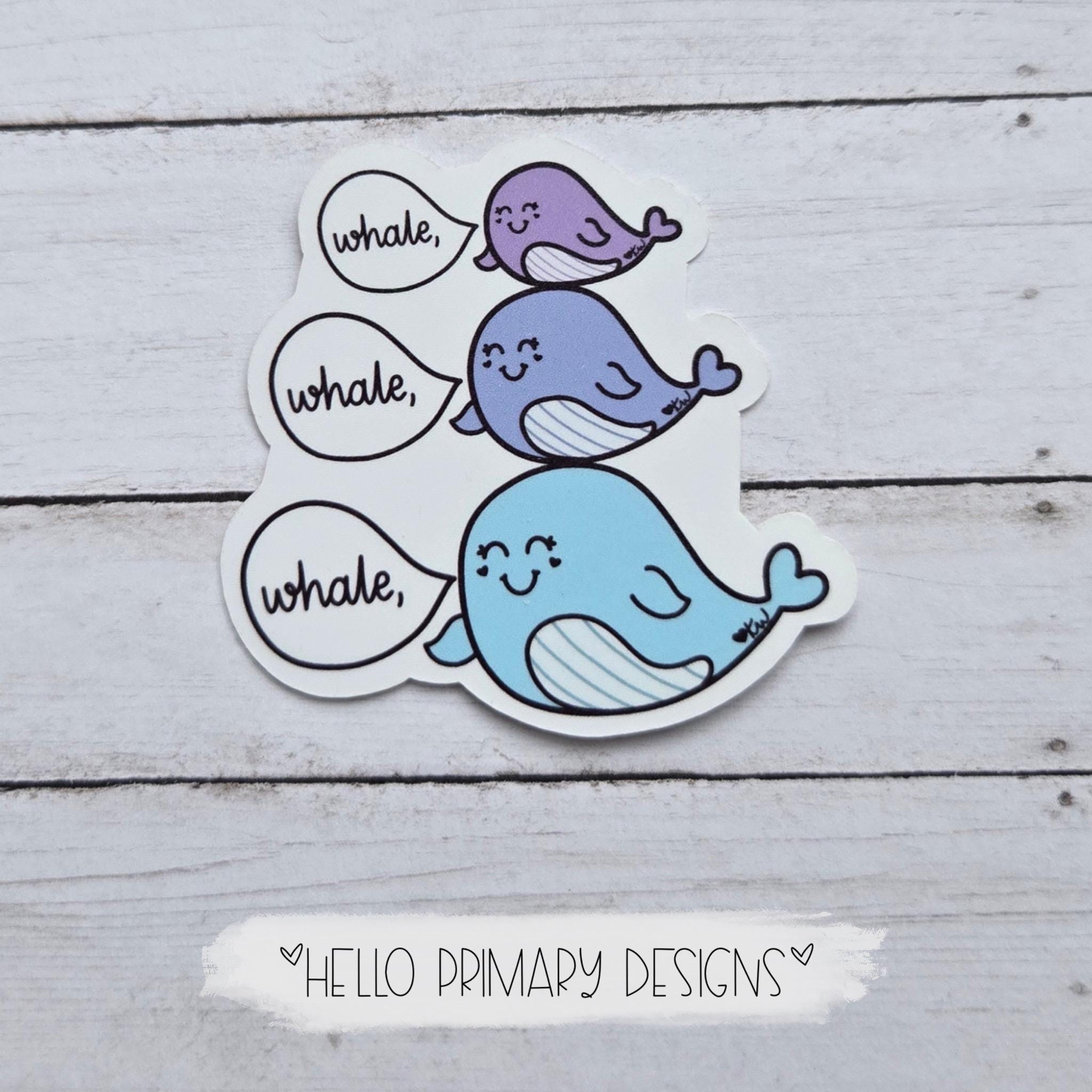 クジラ、クジラ、クジラの防水ステッカー - Etsy 日本