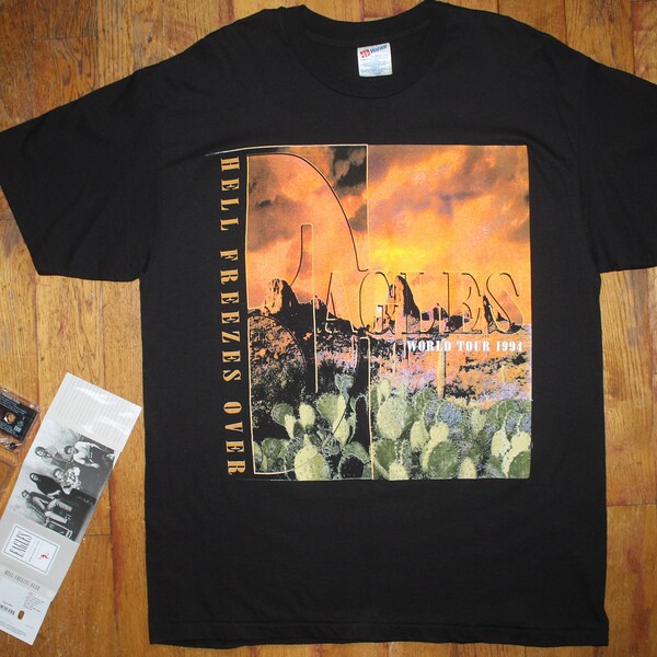 BNWOT Vintage 1994 Eagles "Hell Freezes Over" Tour Shirt + Cassette