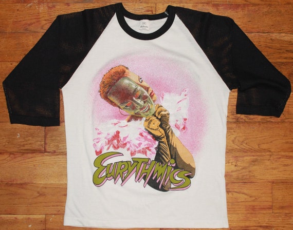 Vintage 1984 Eurythmics Tour Mesh Raglan Shirt